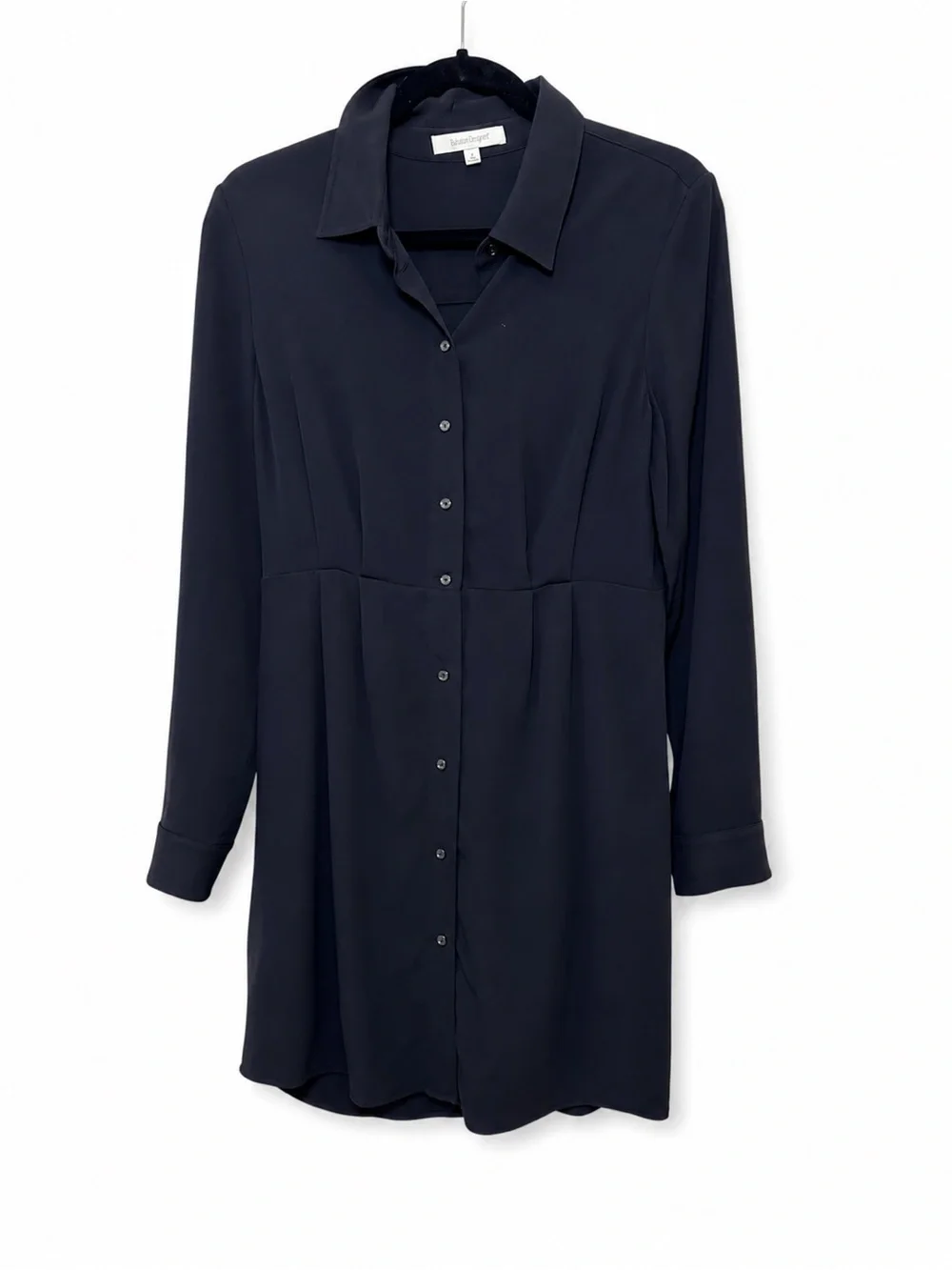 Favorite Daughter Take Me Seriously Long Sleeve Black Shirt Dress Size Medium - Picture 2 of 5